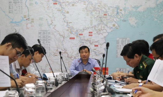 Ủy viên thường trực, Chánh Văn phòng–Tổng cục trưởng Trần Quang Hoài chủ trì cuộc họp. Ảnh: Văn phòng thường trực BCĐ TW PCTT.