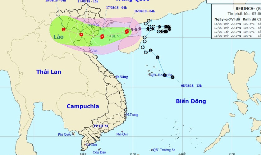 Bão hoành hành Vịnh Bắc bộ, tâm khả năng tràn vào Quảng Ninh - Nghệ An