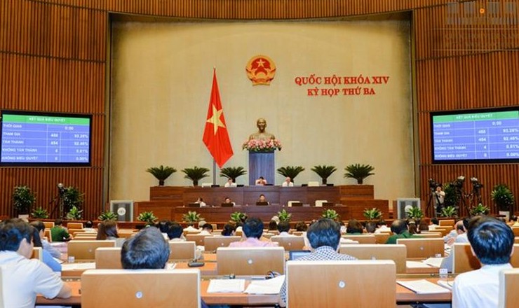 Quốc hội biểu quyết thông qua Luật Trách nhiệm bồi thường nhà nước năm 2017 tại Kỳ họp thứ 3 Quốc hội khóa XIV