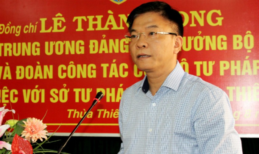 Bộ trưởng Lê Thành Long đánh giá cao kết quả công tác của Tư pháp Thừa Thiên Huế