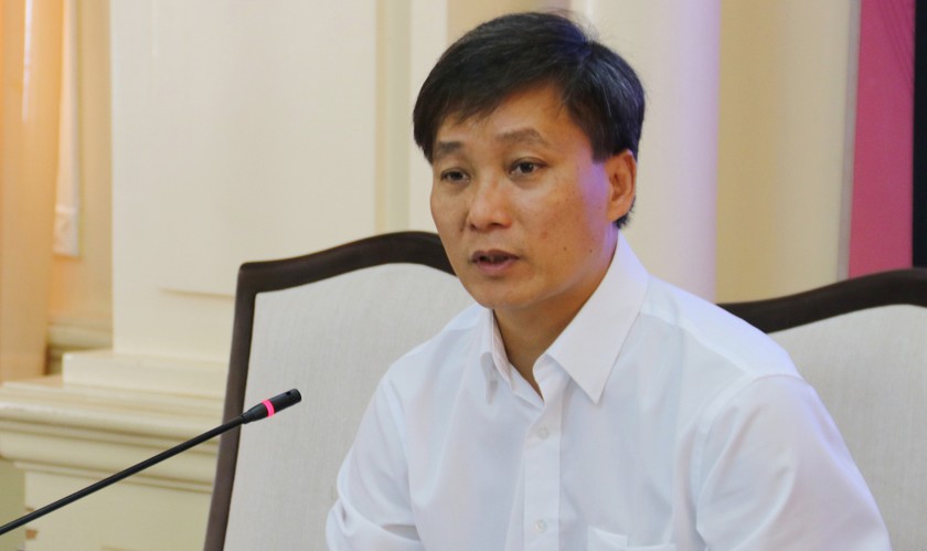 Thứ trưởng Nguyễn Khánh Ngọc tại buổi làm việc.