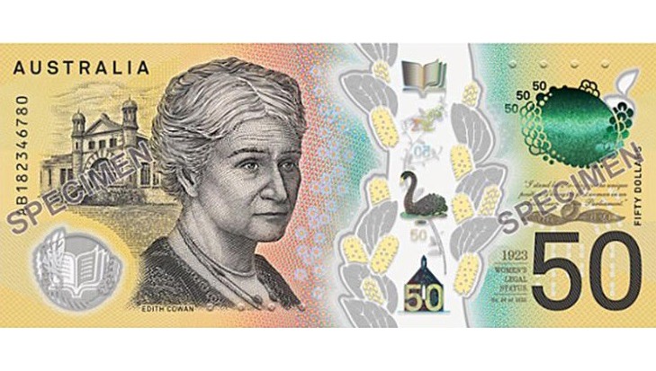 Đồng 50 đôla mới của Australia. Ảnh: CNN