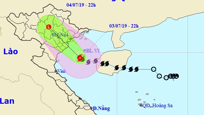 Bão số 2 khả năng đổ bộ đất liền Quảng Ninh - Thanh Hóa, nhiều tỉnh mưa lớn