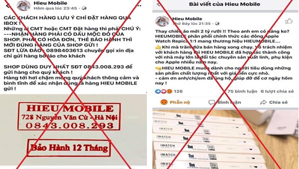 Công an cảnh báo: 'Đừng để trở thành nạn nhân của shop online Hieu mobile'