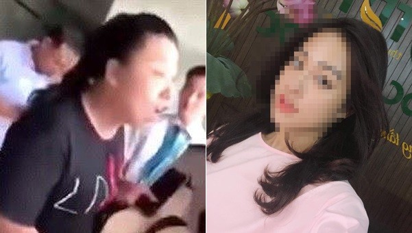 Bà Lê Thị Hiền xuất hiện trong clip và chủ Facebook Đ.T.T, người đăng tải clip.