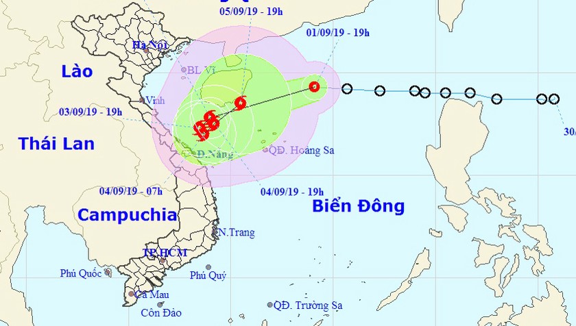 Áp thấp nhiệt đới khả năng thành bão uy hiếp Quảng Trị - Quảng Ngãi