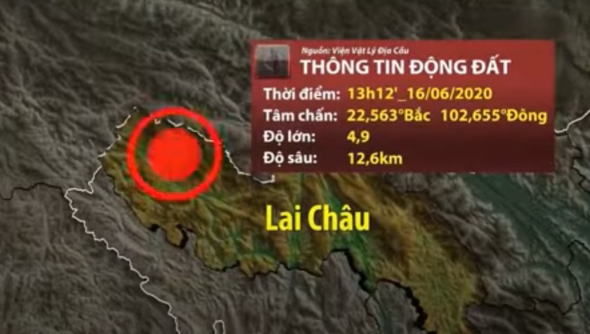 Động đất 4,9 độ richter tại Lai Châu, trần lớp học rơi trúng 2 học sinh 