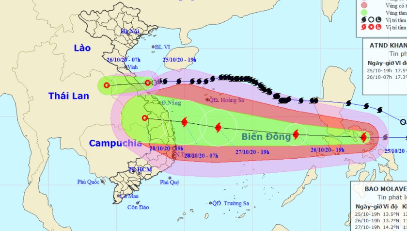 ATNĐ 'dội' mưa xuống Nghệ An - Quảng Trị, bão giật cấp 14-15 sắp đổ bộ Biển Đông