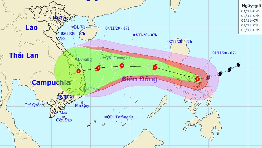 Bão Goni diễn biến khó lường khi vào Biển Đông, nguy cơ đổ bộ Đà Nẵng - Phú Yên