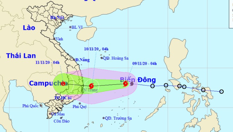 Bão số 12 tiếp tục mạnh lên, Quảng Ngãi - Ninh Thuận và Tây nguyên mưa lớn
