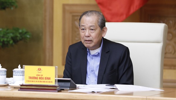 Phó Thủ tướng Trương Hòa Bình chủ trì phiên họp. Ảnh: VGP/Nguyễn Hoàng.
