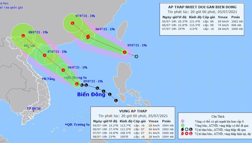 Xuất hiện áp thấp nhiệt đới khả năng thành bão gần Biển Đông