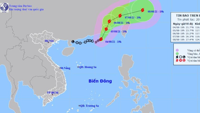 Cập nhật diễn biến cơn bão số 4 trên Biển Đông