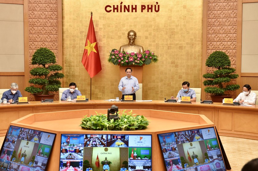 Thủ tướng Chính phủ Phạm Minh Chính phát biểu mở đầu cuộc họp - Ảnh: VGP/Nhật Bắc