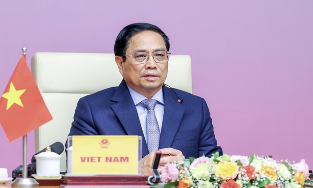 Thủ tướng Phạm Minh Chính khẳng định vai trò và đóng góp quan trọng của các doanh nghiệp nữ trong phục hồi và phát triển kinh tế Việt Nam và khu vực. Ảnh: VGP/Nhật Bắc
