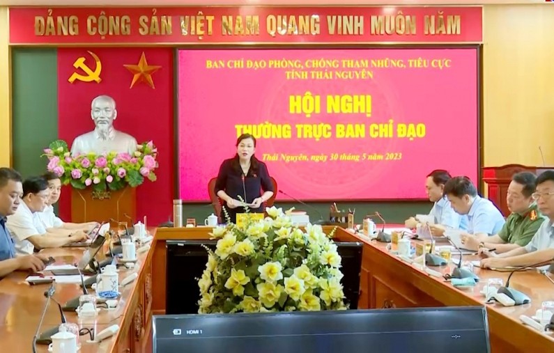 Hội nghị thường trực Ban chỉ đạo phòng, chống tham nhũng, tiêu cực tỉnh Thái Nguyên. 