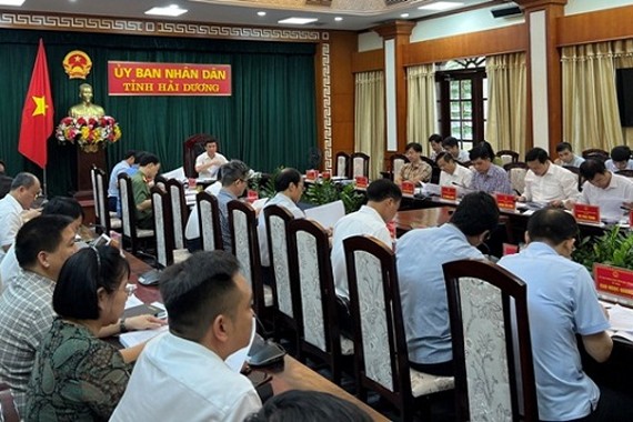 Toàn cảnh phiên họp thường kỳ tháng 9 (lần 2) của UBND tỉnh Hải Dương.