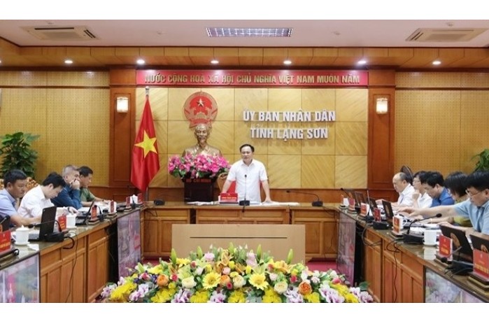 Ông Lương Trọng Quỳnh, Phó Chủ tịch UBND tỉnh Lạng Sơn chủ trì cuộc họp. (Ảnh: Cổng thông tin điện tử tỉnh Lạng Sơn)