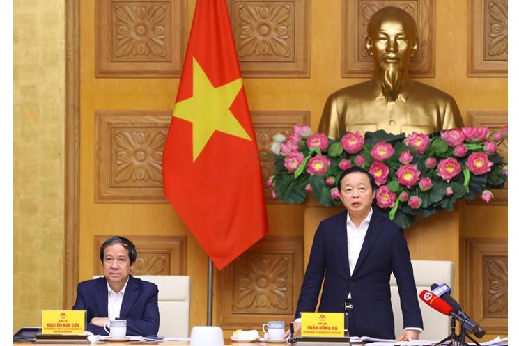 Phó Thủ tướng Trần Hồng Hà phát biểu kết luận phiên họp. Ảnh: Bộ GD&ĐT