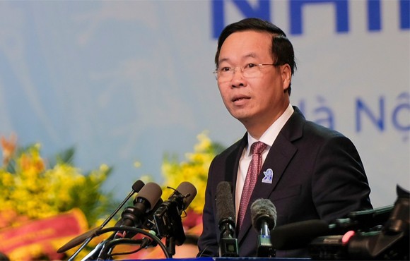 Chủ tịch nước Võ Văn Thưởng phát biểu tại Đại hội đại biểu toàn quốc Hội Sinh viên Việt Nam lần thứ XI.