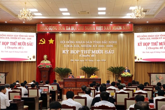 Kỳ họp thứ 16 (chuyên đề), HĐND tỉnh khóa XIX tỉnh Bắc Ninh. Ảnh: Vũ Tiến