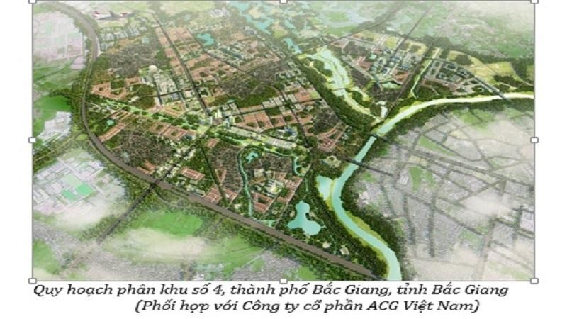 Phối cảnh quy hoạch phân khu số 4, TP. Bắc Giang (nguồn: Internet).
