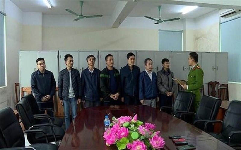 Các bị can trong vụ án bị cơ quan CSĐT Công an tỉnh Hưng Yên khởi tố, bắt tạm giam. (Ảnh: Công an Hưng Yên).