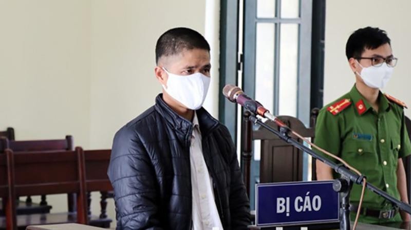 Nguyễn Văn Quýnh tại phiên tòa xét xử ngày 14/4 (Ảnh: Công an Bắc Ninh)