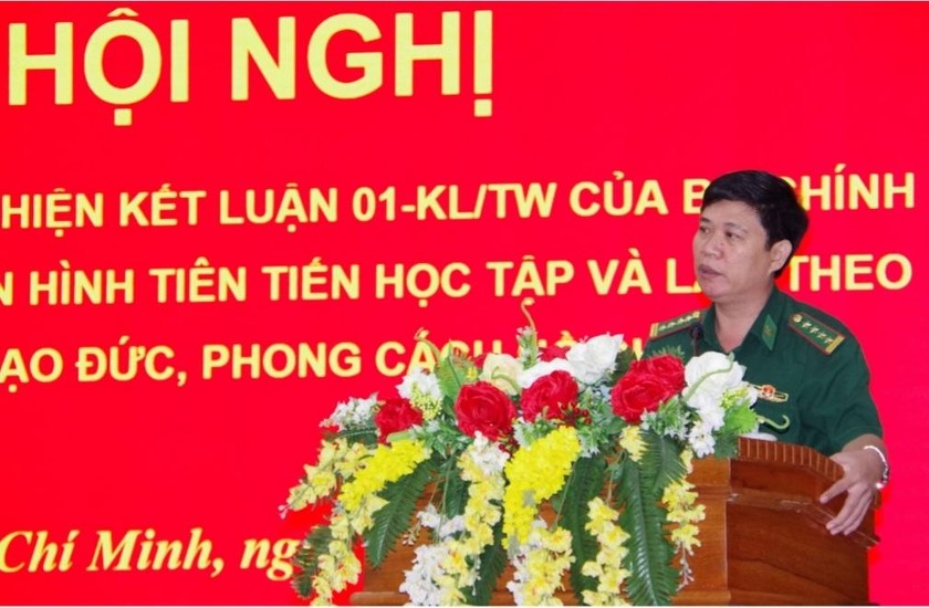 Đại tá Trần Thanh Đức - Chỉ huy trưởng BĐBP TP HCM Phát biểu chỉ đạo tại Hội nghị