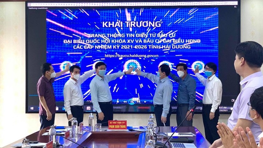 Khai trương Trang thông tin điện tử tuyên truyền về bầu cử Hải Dương.