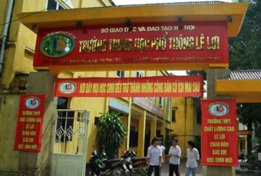 Trường THPT Lê Lợi, quận Hà Đông (Hà Nội) - nơi xảy ra sự việc