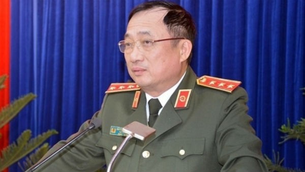 Thượng tướng Nguyễn Văn Thành - Thứ trưởng Bộ công an phát biểu chỉ đạo Hội nghị.