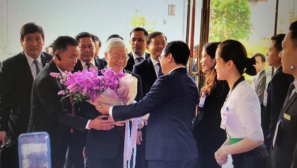 Mường Thanh Viêng Chăn vinh dự được đón tiếp đoàn Tổng Bí thư sang thăm Lào
