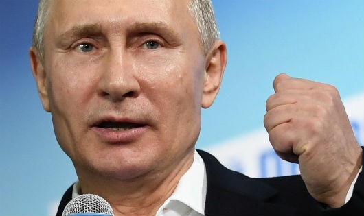 Đương kim Tổng thống Vladimir Putin giành chiến thắng vang dội trong cuộc bầu cử Tổng thống Nga năm 2018