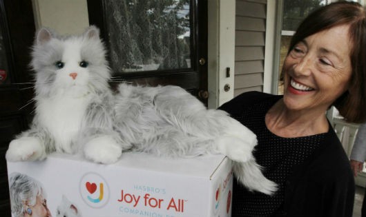 Niềm vui người già với một con mèo máy “Joy for All” 