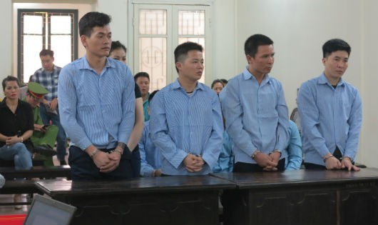 Các bị cáo tại phiên tòa phúc thẩm