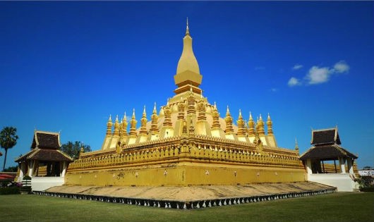 Pha-That-Luang, một địa điểm du lịch nổi tiếng tại Viêng Chăn