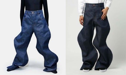 Quần jeans dáng lượn sóng khó mặc có giá hơn 20 triệu đồng