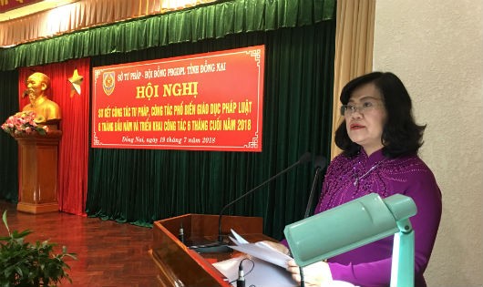 Đồng chí Nguyễn Hòa Hiệp - Phó Chủ tịch UBND tỉnh phát biểu định hướng nhiệm vụ 6 tháng cuối năm 2018