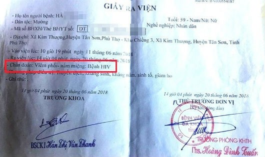 Kết quả xét nghiệm tại Bệnh viện đa khoa tỉnh Phú Thọ xác định một người dương tính với HIV
