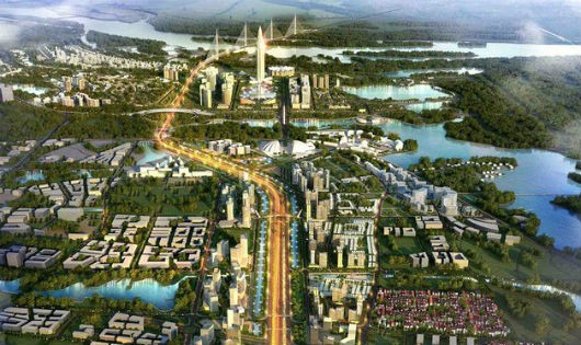 Phối cảnh siêu đô thị thông minh Nhật Tân-Nội Bài trị giá hơn 4 tỷ USD.