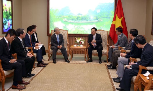Phó Thủ tướng Vương Đình Huệ tiếp Phó Chủ tịch điều hành Tập đoàn Mitsubishi (Nhật Bản)