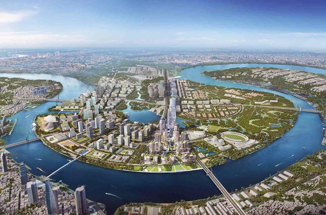 Khu đô thị mới Thủ Thiêm, nhìn từ trung tâm TP Hồ Chí Minh
