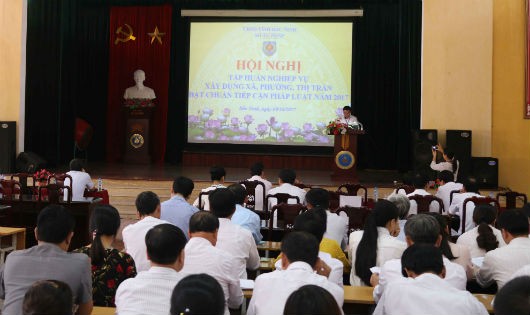 Tập huấn công tác xây dựng xã, phường, thị trấn đạt chuẩn tiếp cận pháp luật tỉnh Bắc Ninh năm 2017.