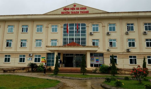 Bệnh viện đa khoa huyện Thạch Thành , nơi hai mẹ con sản phụ Điền tử vong