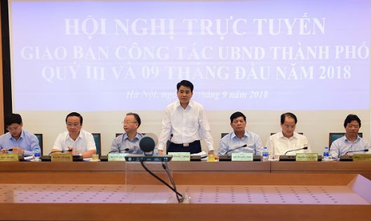 Chủ tịch UBND TP Nguyễn Đức Chung chủ trì hội nghị