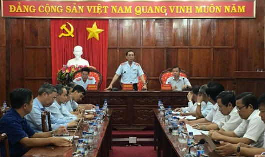 Phó Tổng Thanh tra Chính phủ Đặng Công Huẩn phát biểu chỉ đạo tại buổi công bố.