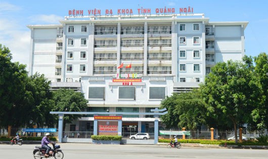 Bệnh viện Đa khoa tỉnh Quảng Ngãi, nơi xảy ra vụ việc.