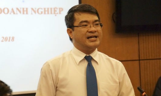 Ông Nguyễn Thanh Tú - Vụ trưởng Vụ Pháp luật Dân sự - Kinh tế, Bộ Tư pháp phát biểu khai mạc về trách nhiệm xã hội của doanh nghiệp