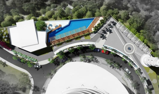 Thiết kế hồ bơi vô cực của dự án khu dân cư cao cấp Hoàng Phú. Ảnh Báo Giao thông